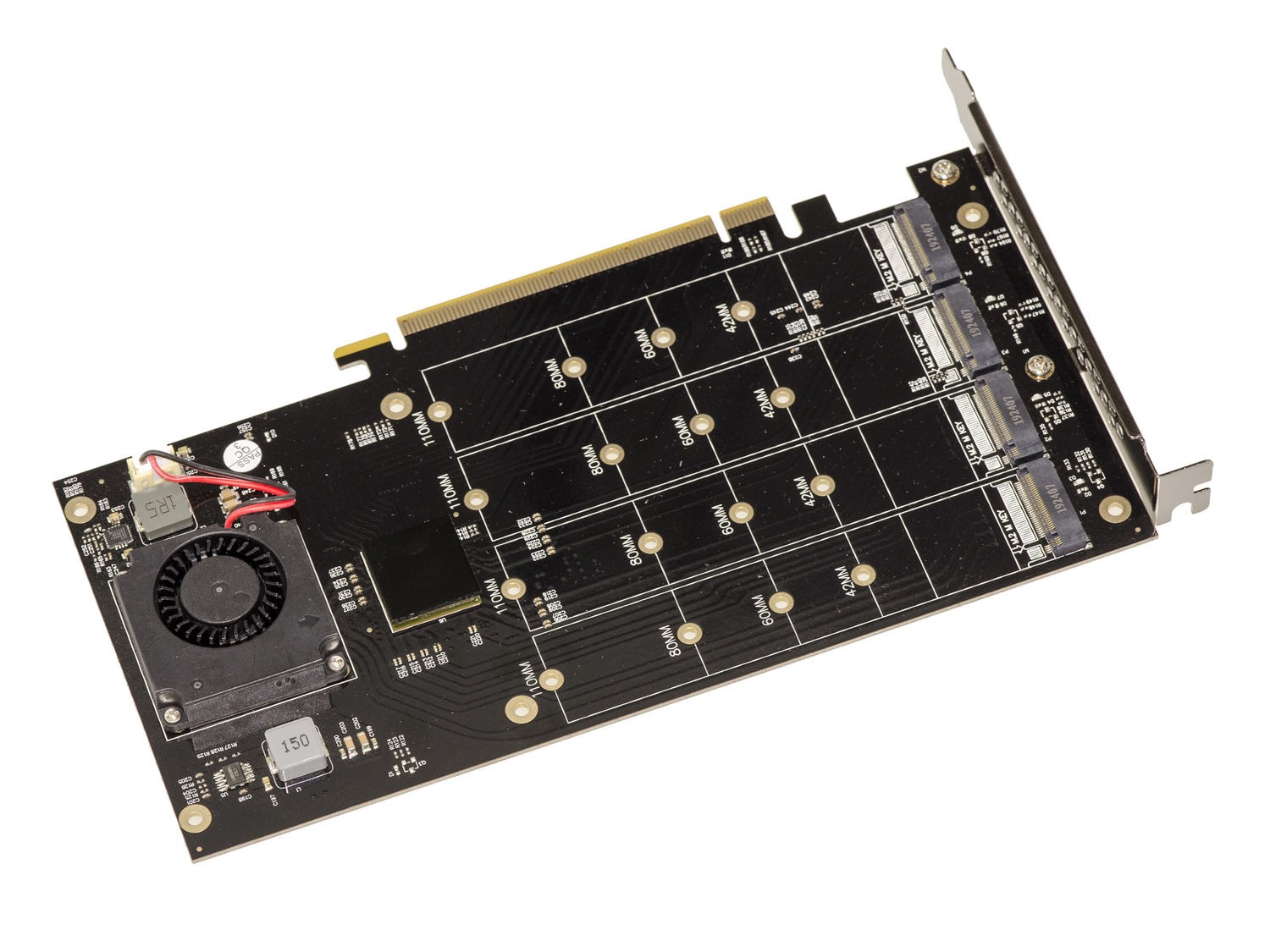 PCIe 3.0 16X Card For 8 SSD U.2 NVMe (U2 NGFF) Or 8 Ports PCIe X4 Switch Card