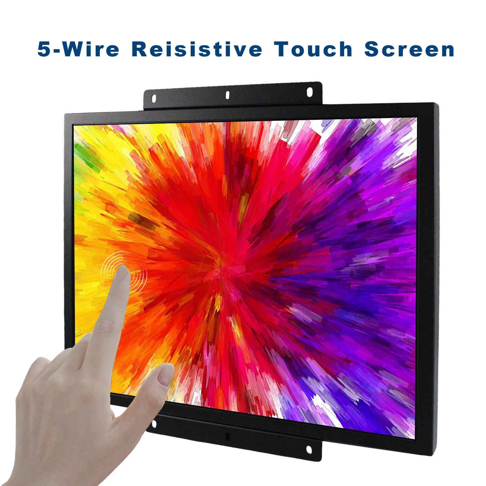 19″ 1280×1024 Industrial Resistive Touch LCD Monitor HDMI VGA DVI Input Port
