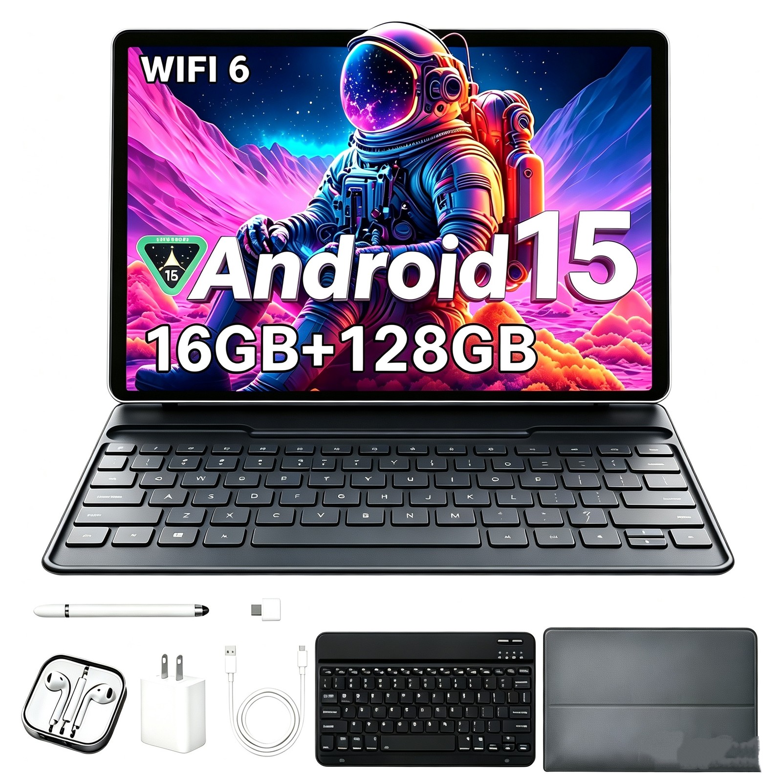 Android 15 Tablet 10 Inch GMS 8 Core 16GB RAM 128GB ROM 1920*1200 HD 8800mAh