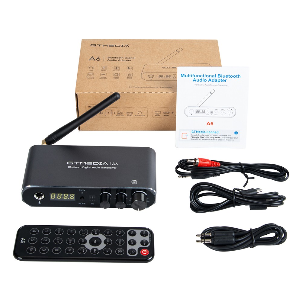 Bluetooth Transmitter Receiver TV Home Stereo Audio Adapter 3.5mm AUX RCA w/App
