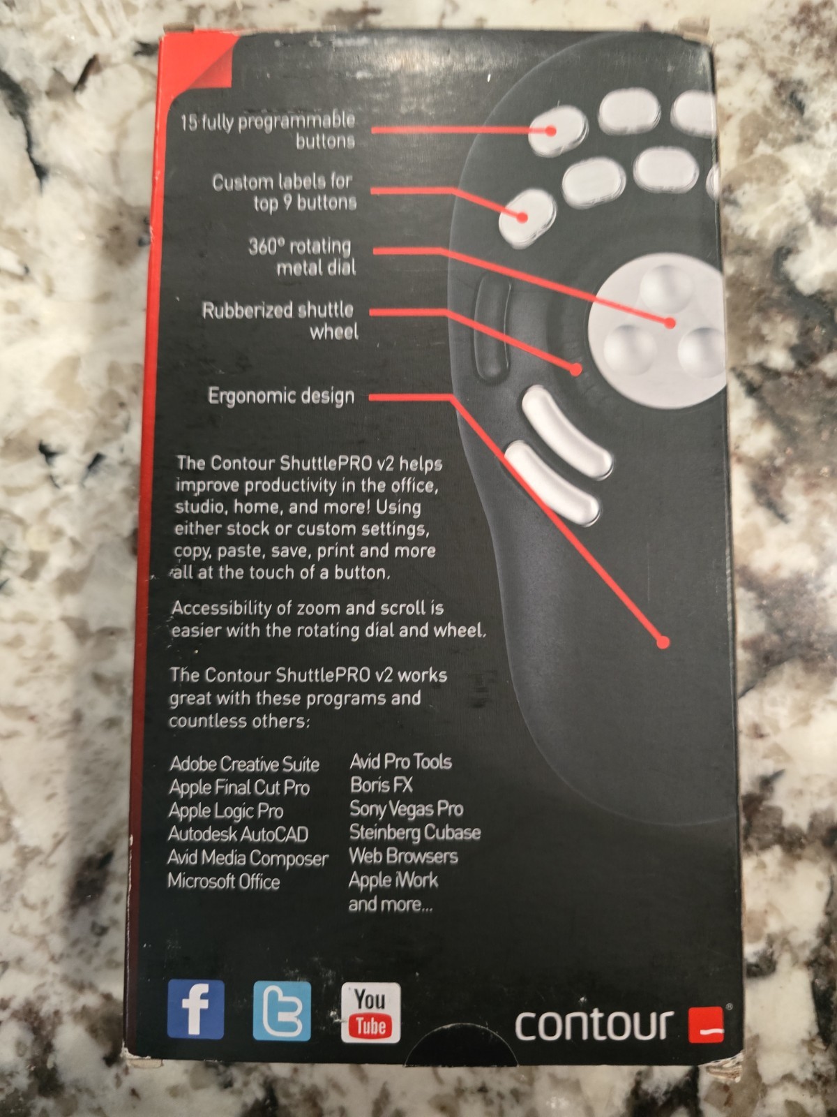 Contour Shuttle Pro V2 Multimedia Controller (00498-0)
