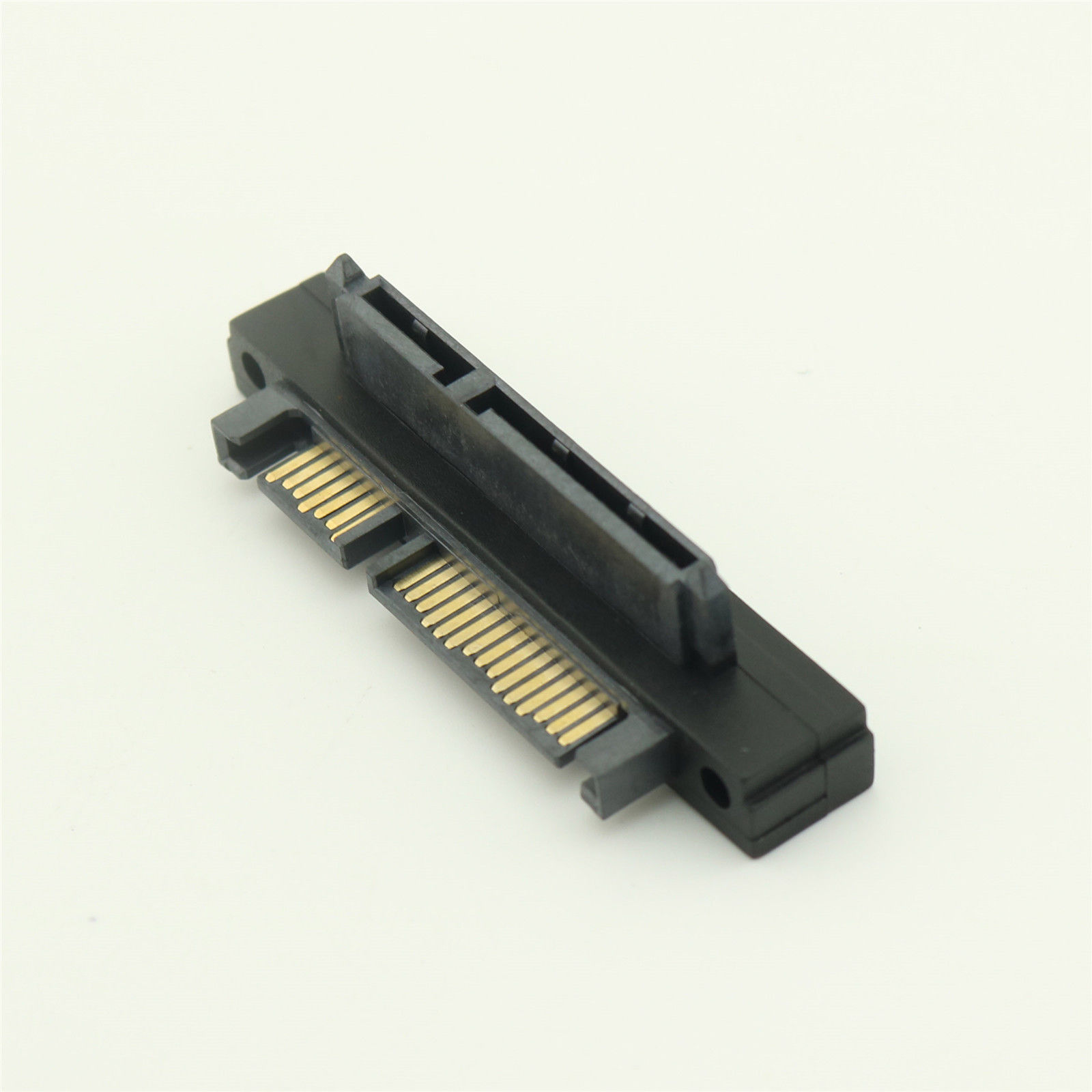 1x SATA 7+15 Pin 22 Pin Male to 22 Pin Female Left Angled 90°Convertor Adapter