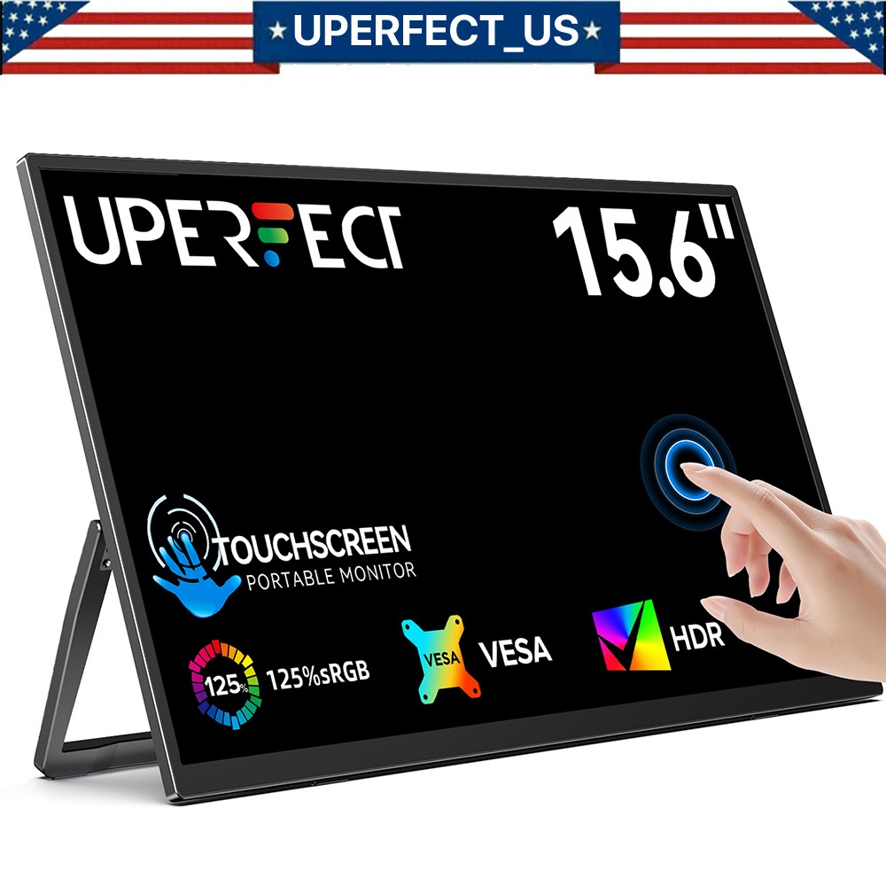 UPERFECT 2026 15.6″ Touchscreen Portable Monitor 1080P For Xbox PS Gaming Switch