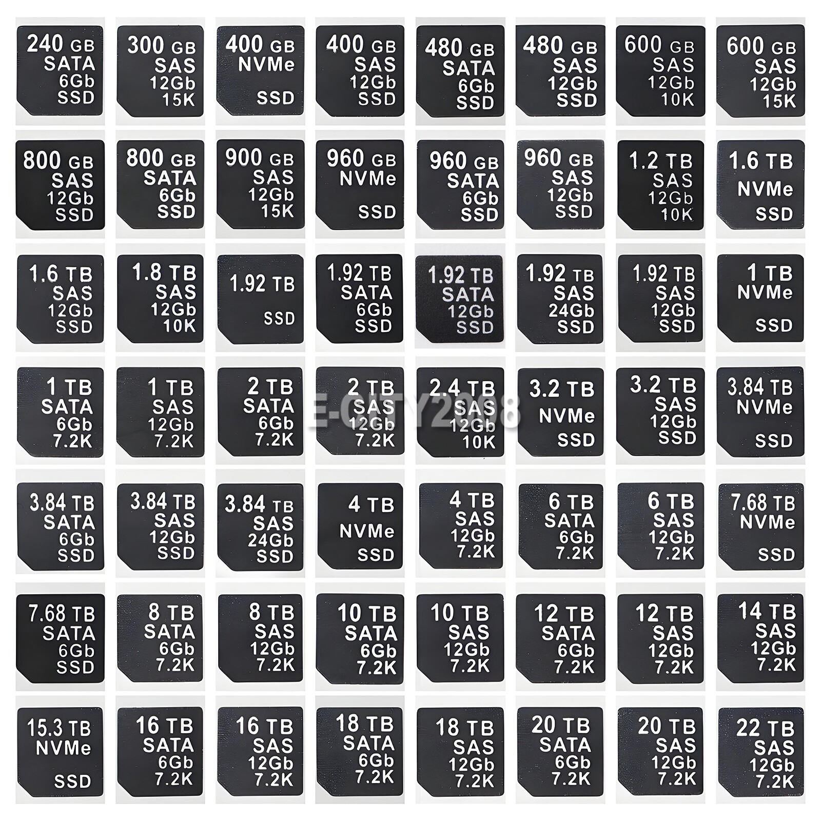 20PCS HDD Tray Caddy Adhesive Stickers Labels FOR DELL GEN14 DXD9H X7K8W