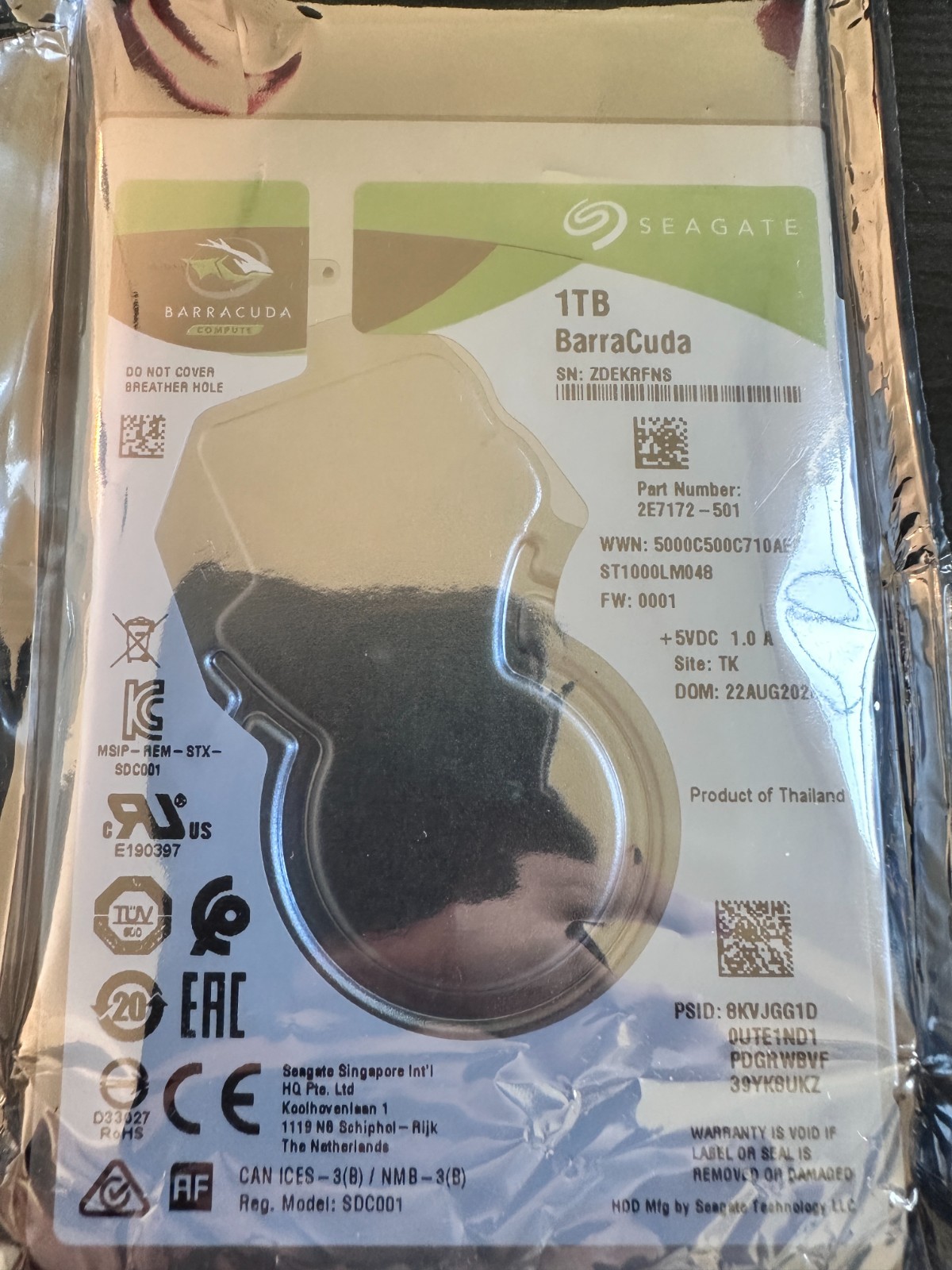 Seagate BarraCuda 1TB, 5400 RPM, 2.5 inch Internal Hard Drive – ST1000LM048