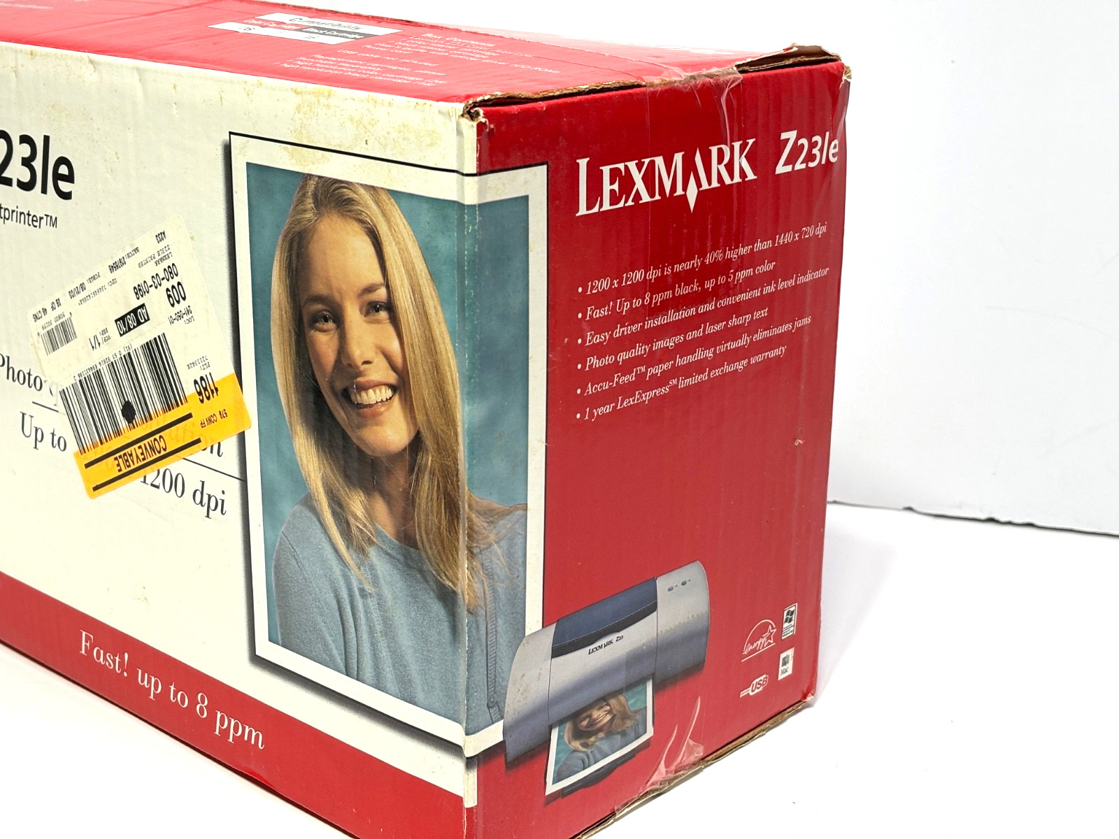 Brand New Lexmark Z23le Color Jetprinter – Factory Sealed in Box – 1200×1200 dpi