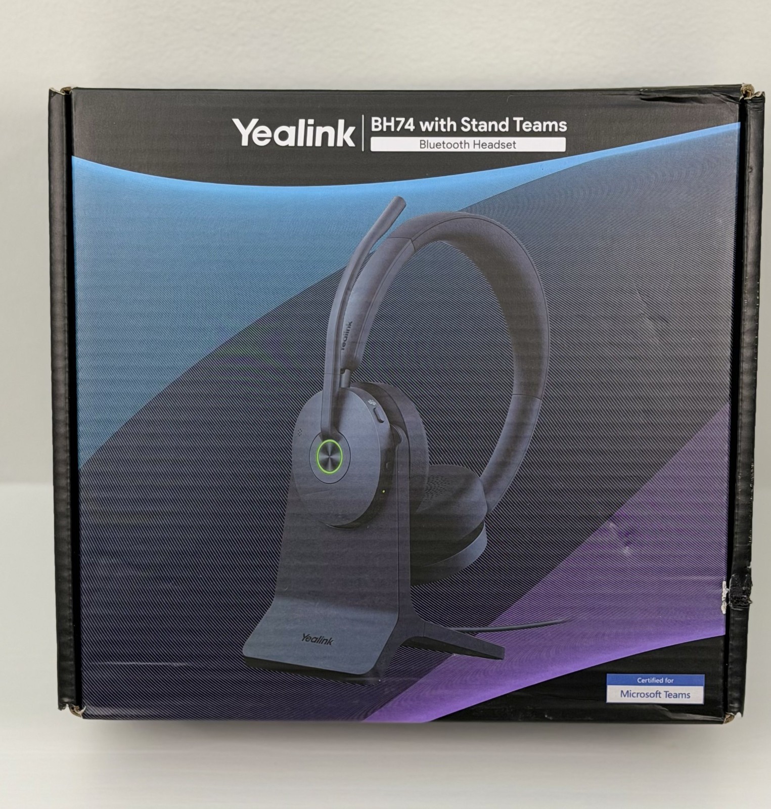 Yealink BH74 Bluetooth Headset w/Stand Microsoft Teams Certified Open Box Tested
