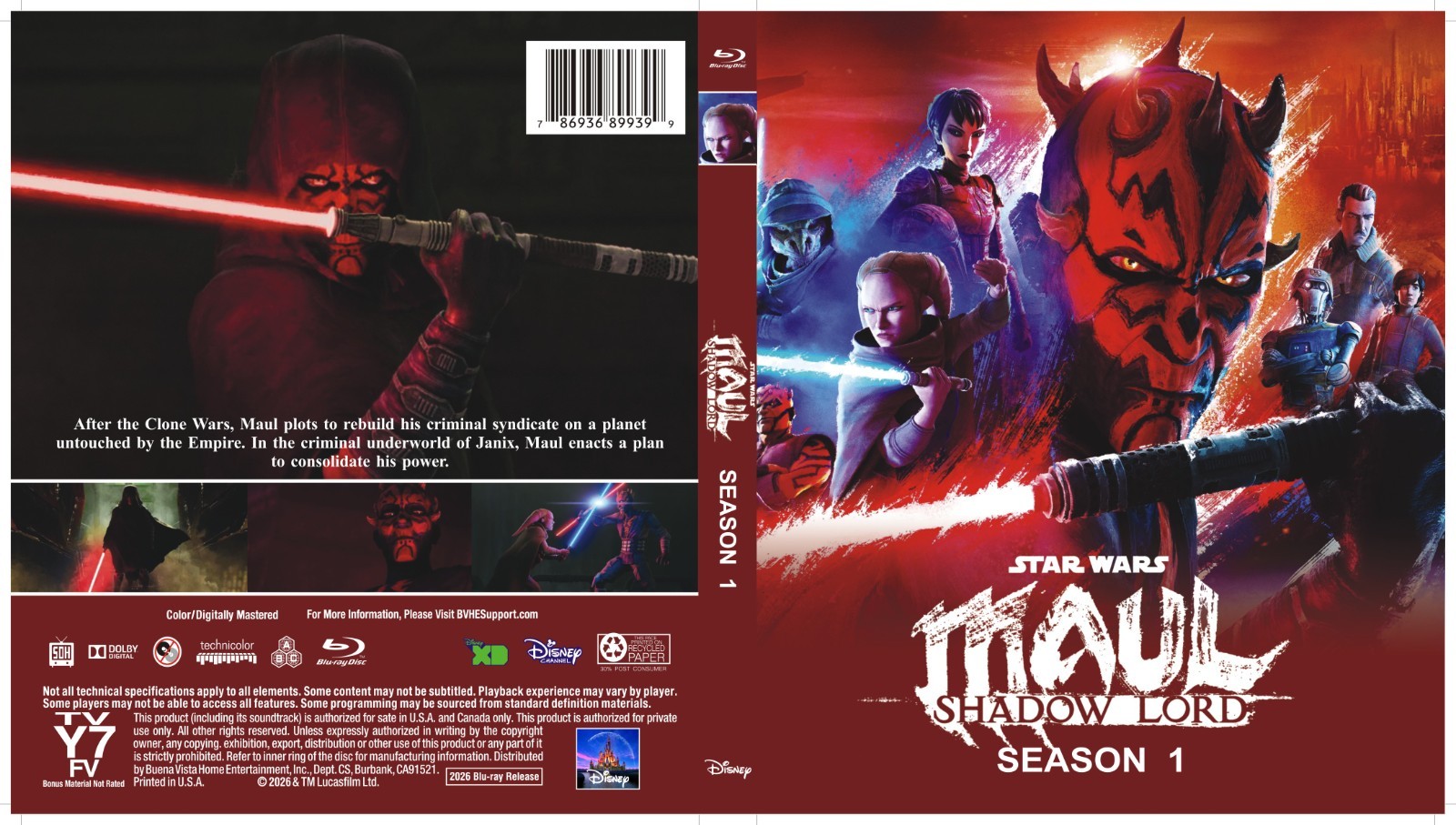 New Sealed Maul :Shadow Lord Season 1: Episodes 1-10 (Blu-ray 2BD) All Region