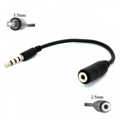 2.5MM FEMALE TO 3.5MM MALE HEADSET ADAPTER HEADPHONE EARPHONE JACK CONVERTER