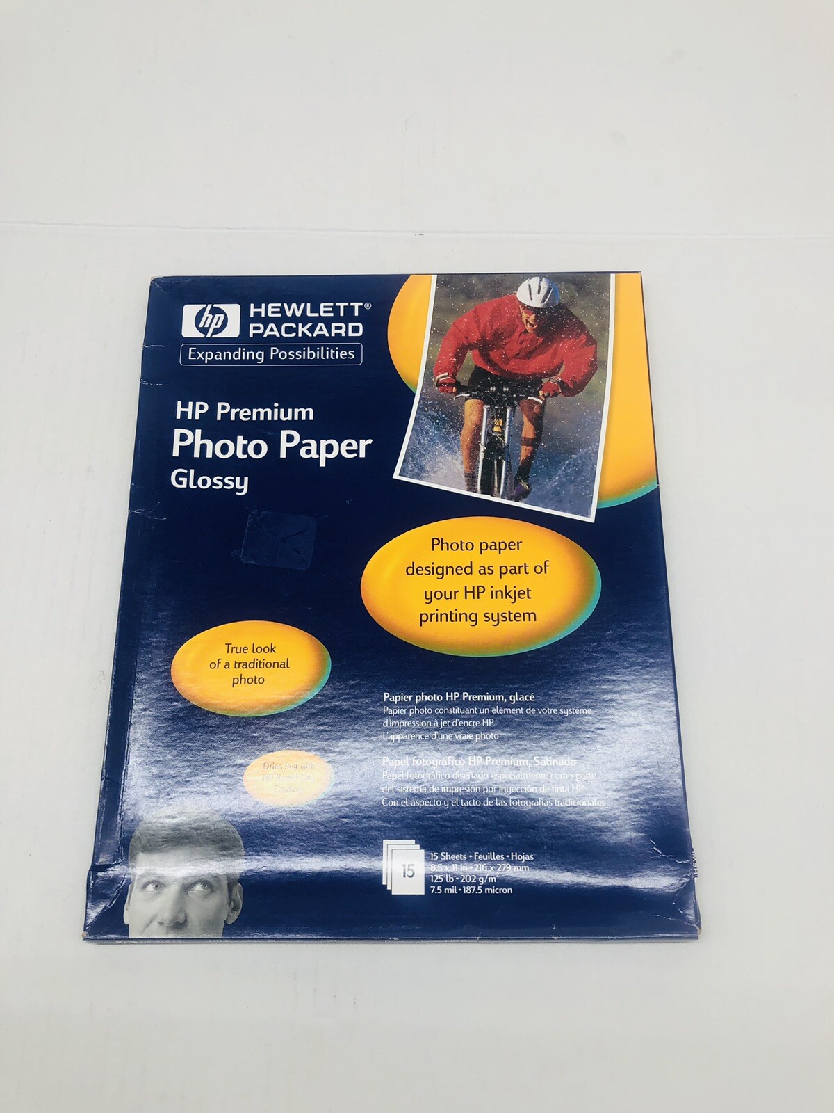 Lot of 3 HP C6039A 15 Sheets 8 1/2″ x 11″ Premium Glossy Photo Paper 7.5 mil