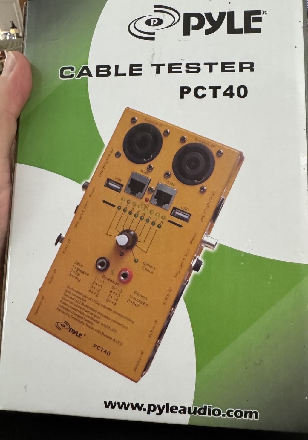 New OPEN BOX Pyle Cable Tester PCT40