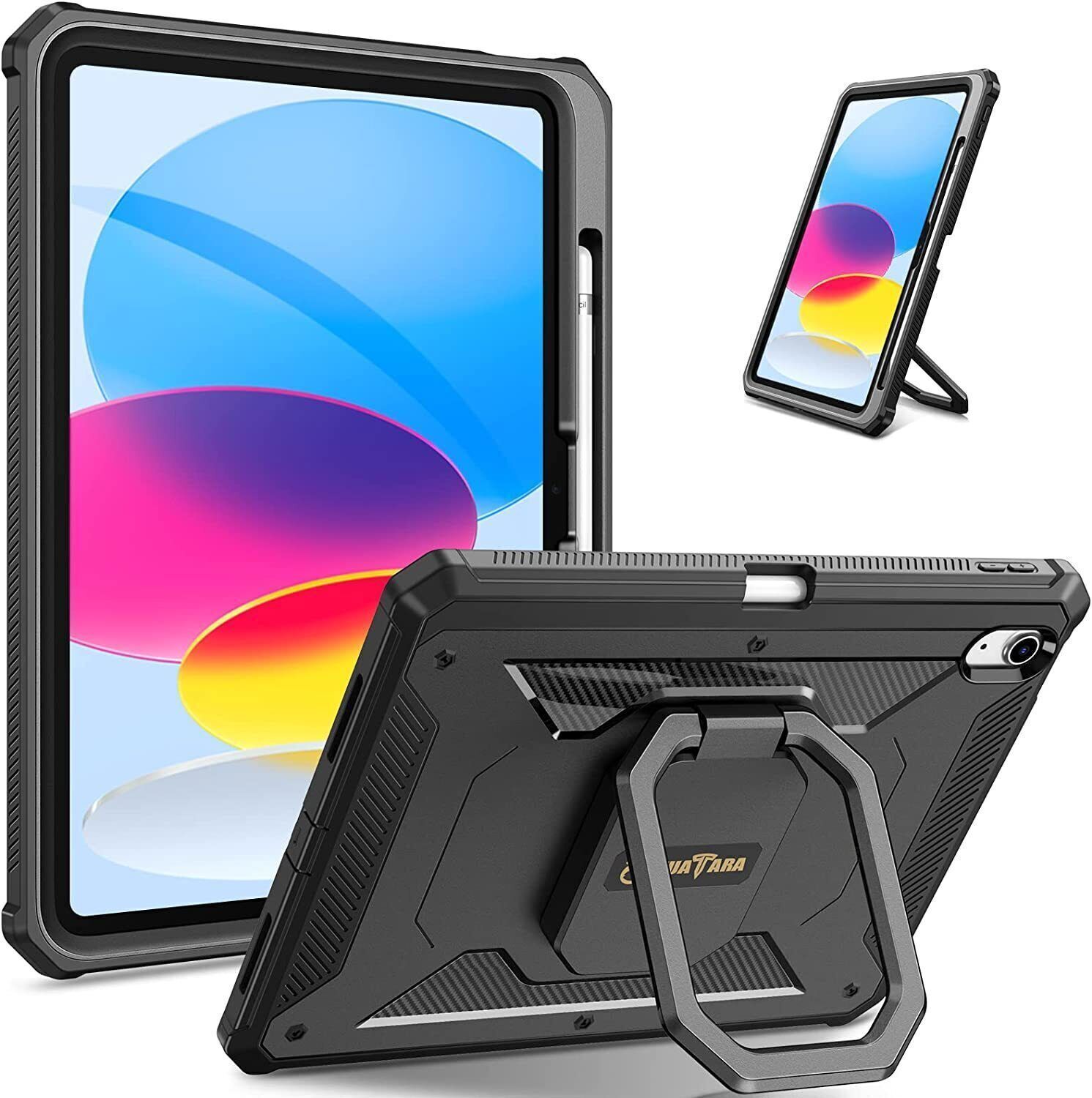 Rugged Case for iPad (A16) 11th Gen 11 Inch (2025) 360° Rotating Stand Cover