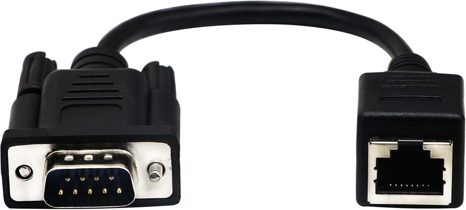 RJ45 to RS232 Cable 2 Pack DB9 Serial Port Female & Male Ethernet LAN Console