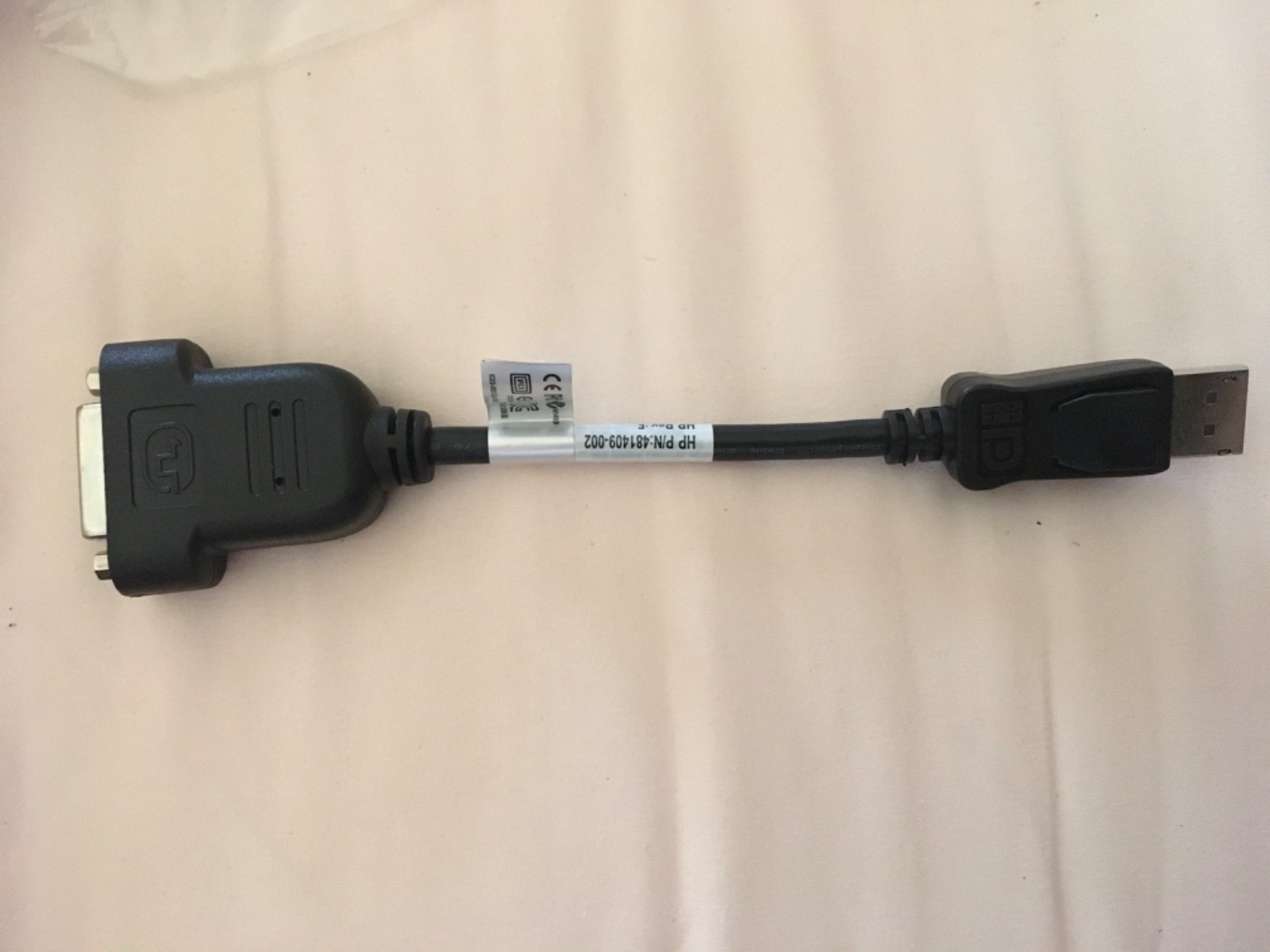 NEW OEM HP 481409-002 REV-F Display Port – DVI Video Adapter Cable 150 Available