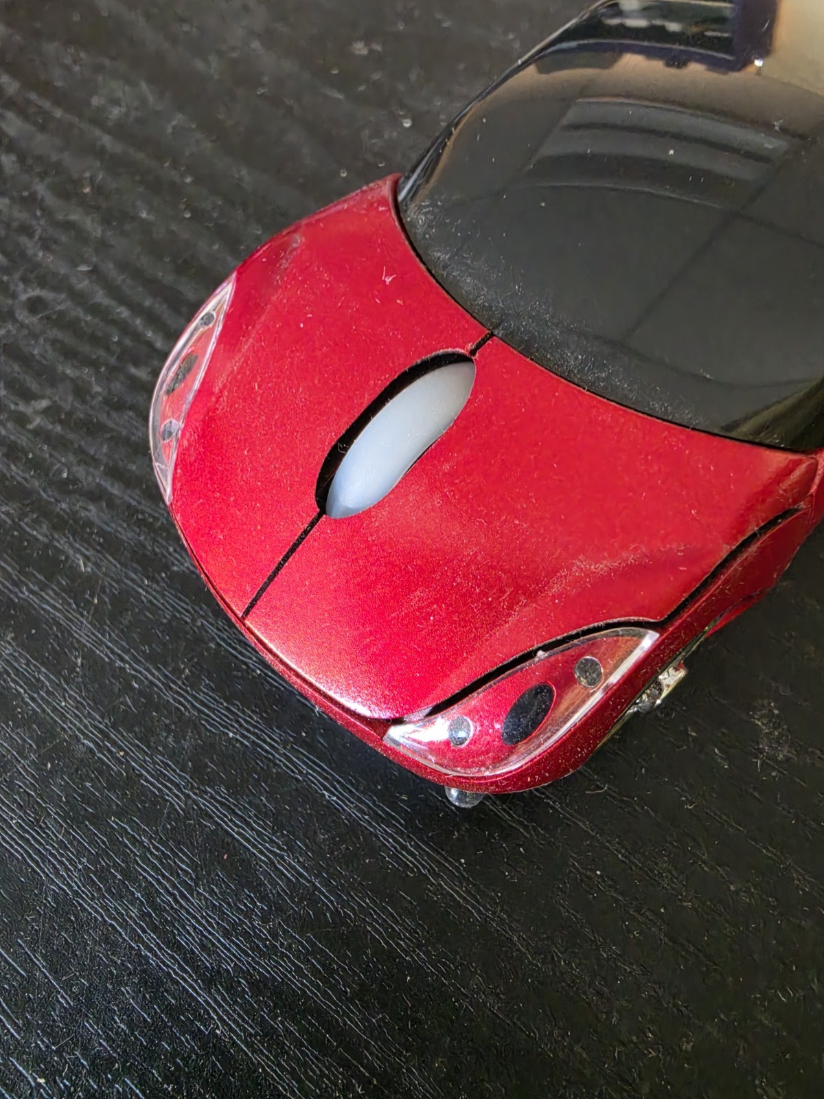 Car-Shaped Wireless Computer Mouse, Red & Black – USB Receiver Cordless Mouse
