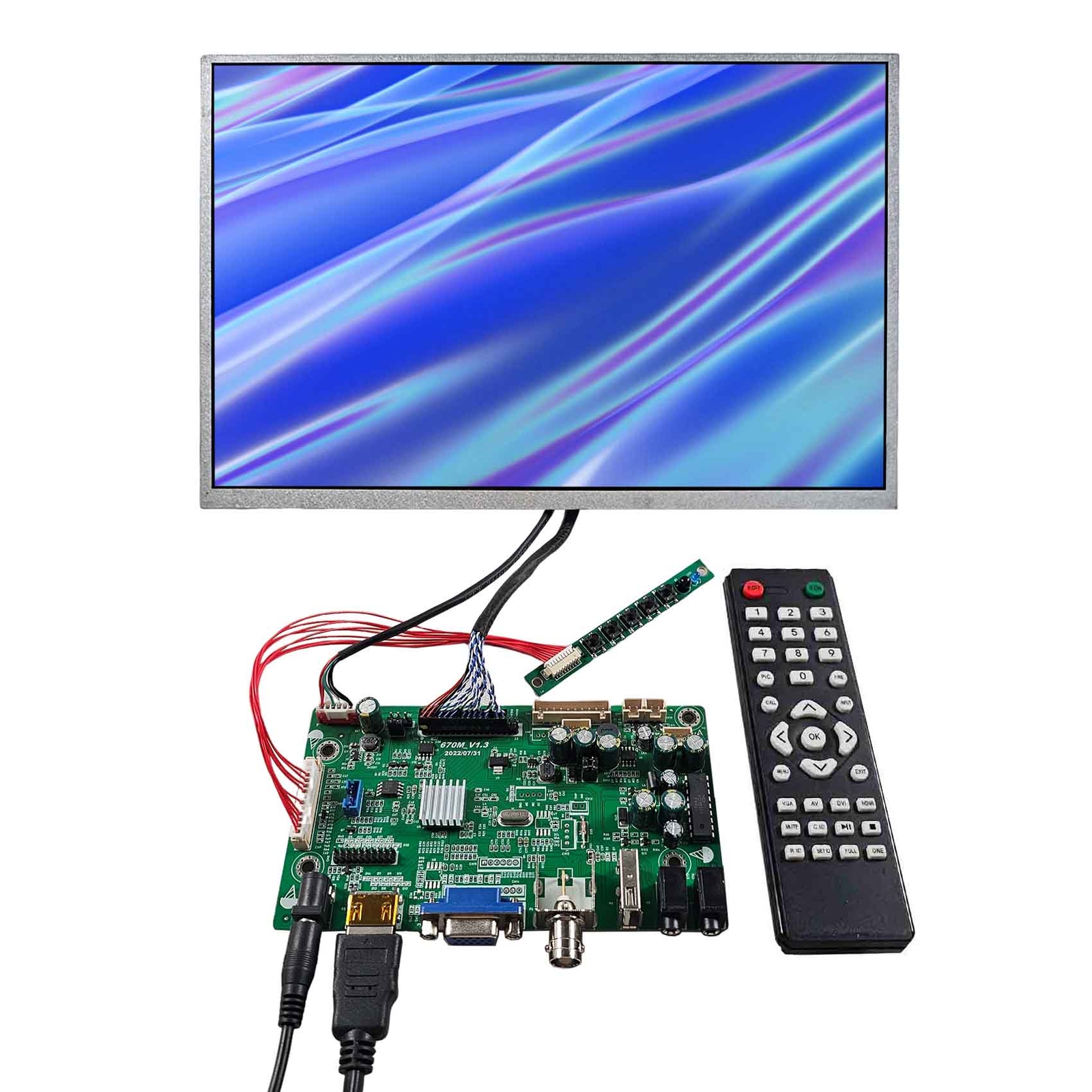 VGA AV USB BNC LCD Controller Board 12.1in G121HAX01 1920×1200 Touch LCD Screen