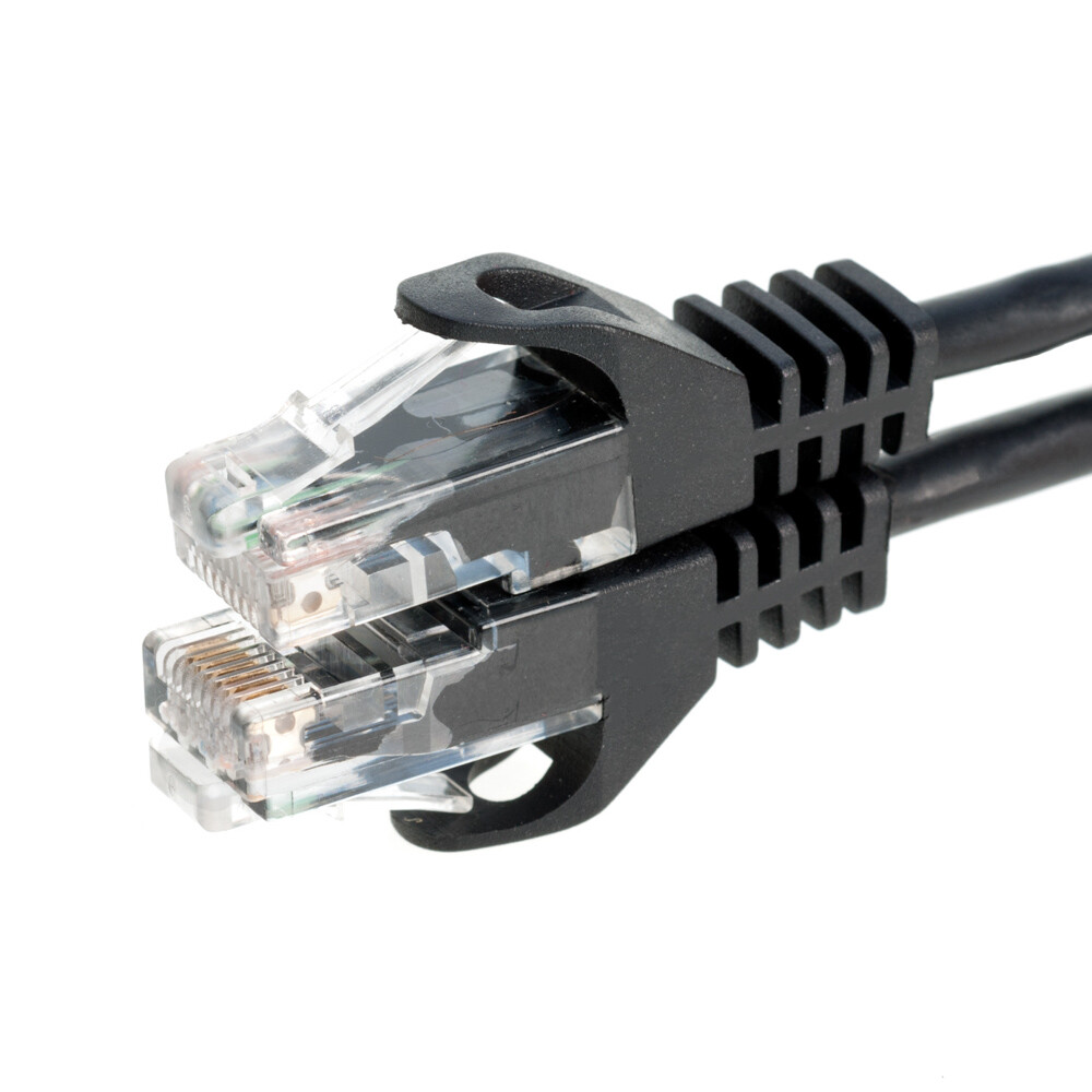 CAT6e/CAT6 Ethernet LAN Network RJ45 Patch Cable Black 1.5FT- 20FT Multipack LOT