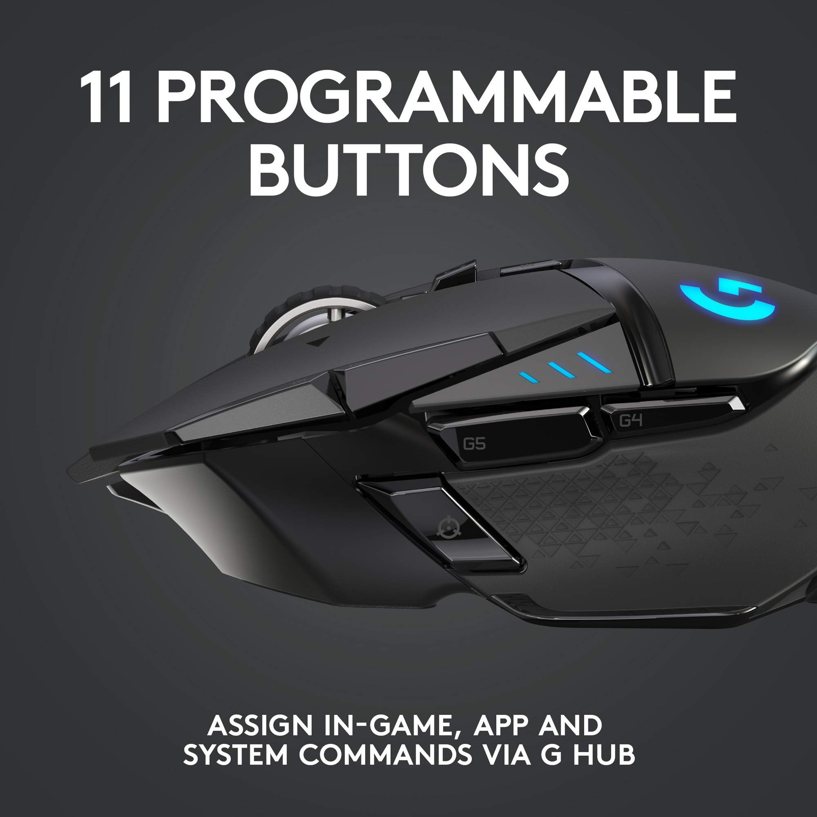 Logitech G502 Lightspeed Wireless Gaming Mouse with Hero 25K Sensor, PowerPlay