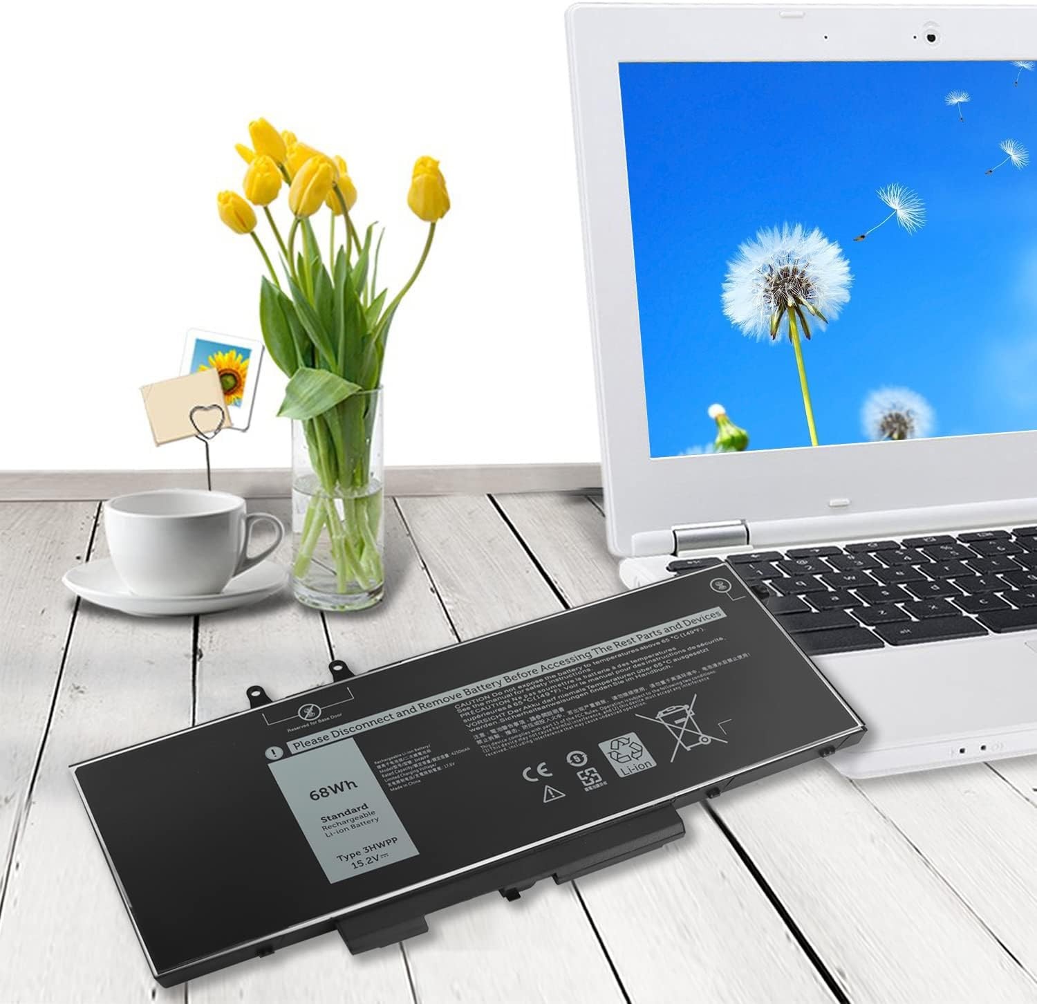 3HWPP Battery Replacement Dell Latitude 5510 Laptop Battery for Latitude 5401
