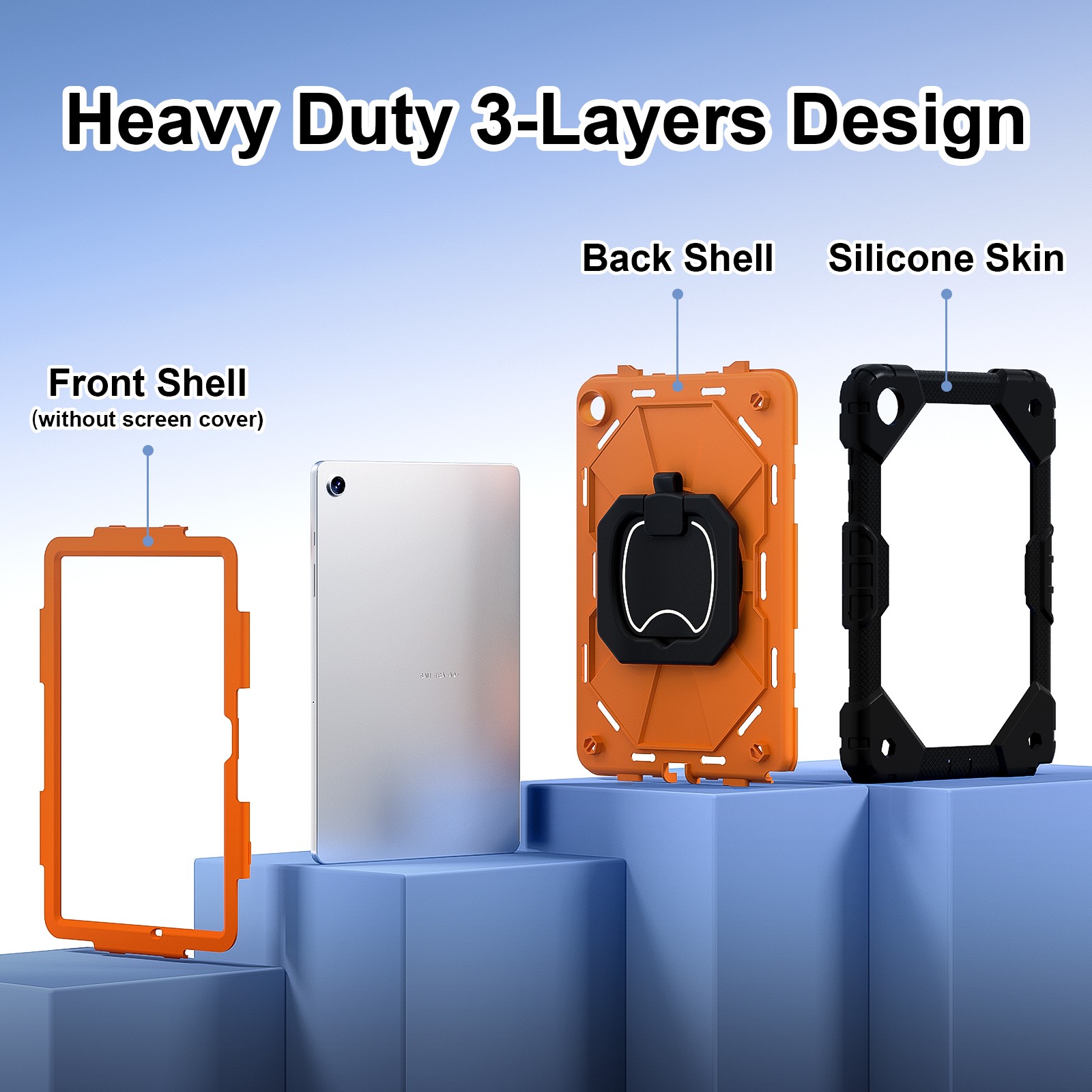 For Samsung Galaxy Tab A11Plus 2025/ A11 2025 With Stand Shockproof Rugged Case