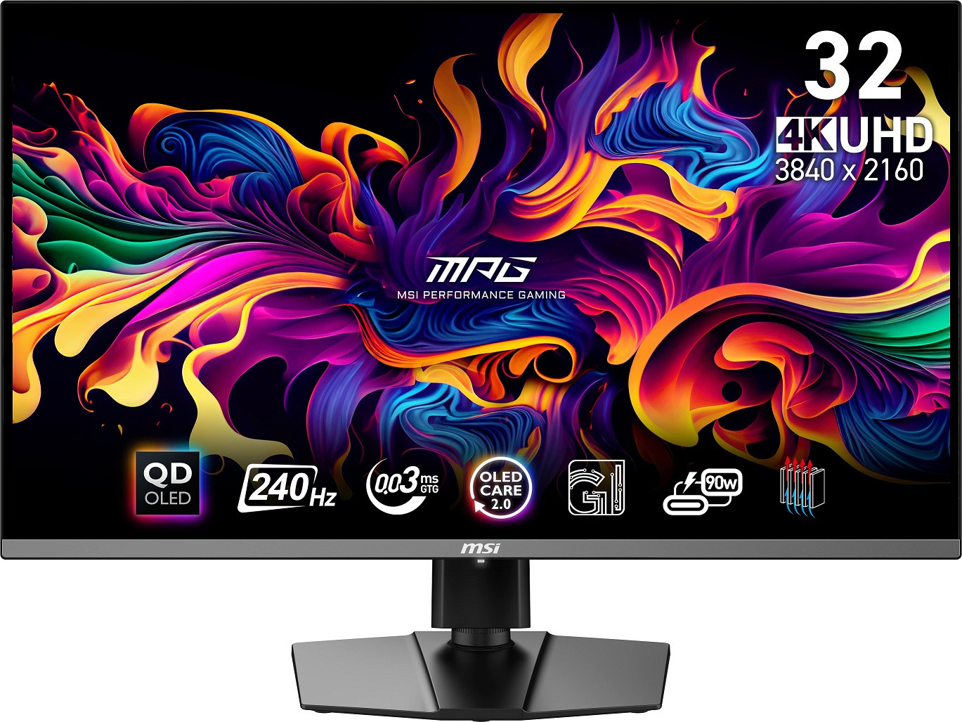 MSI MPG 321URX QD-OLED 32″ UHD Gaming Monitor, 240Hz/0.03ms HDR 400