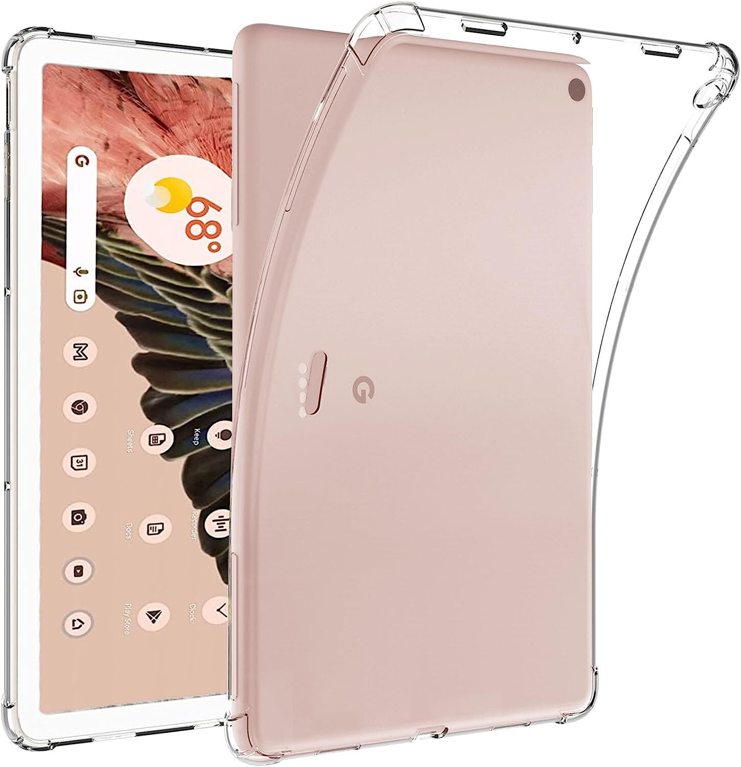For Google Pixel Tablet 2023 Clear Case Ultra-Thin Lightweight Soft TPU Cover
