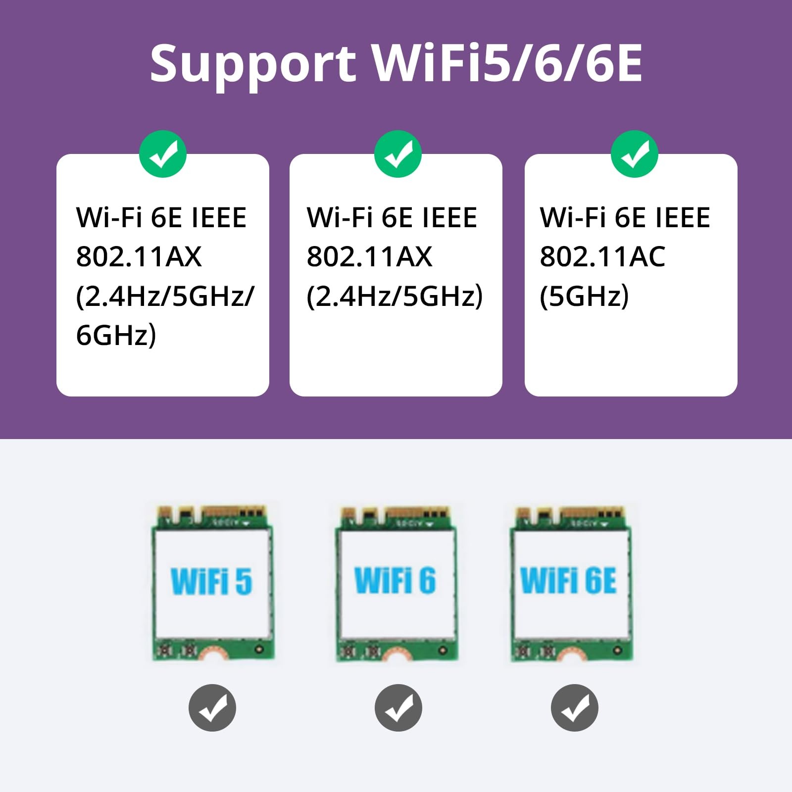 PCIe x1 to M.2 WiFi Bluetooth M.2/NGFF (A+E Key) Bluetooth, Black