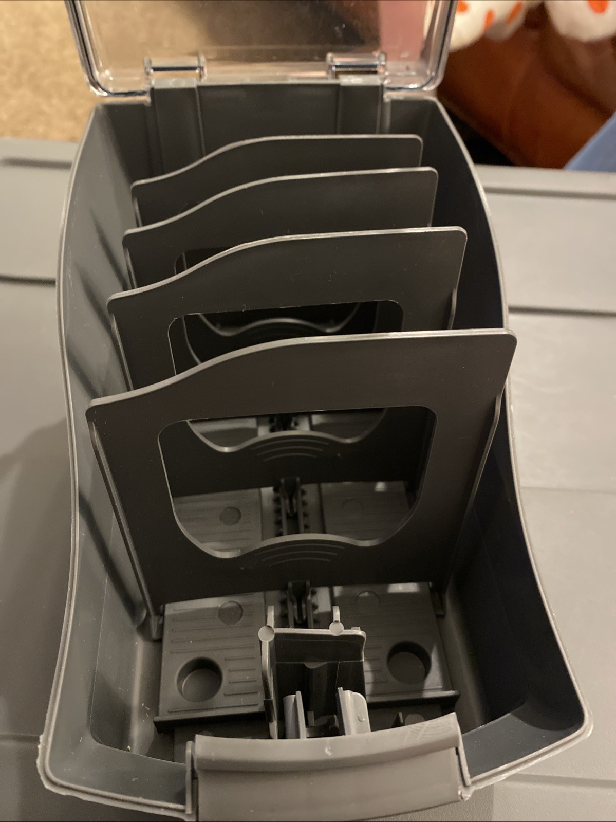 Fellowes Vintage Soft Works Diskette Tray Container Charcoal Gray