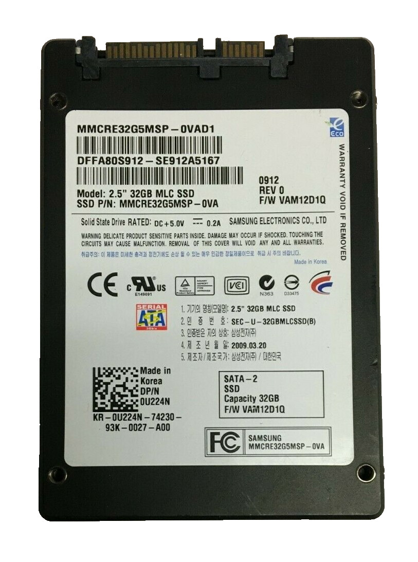 32GB or 40GB SATA 2.5″ Internal Desktop Laptop SSD Solid State Drive