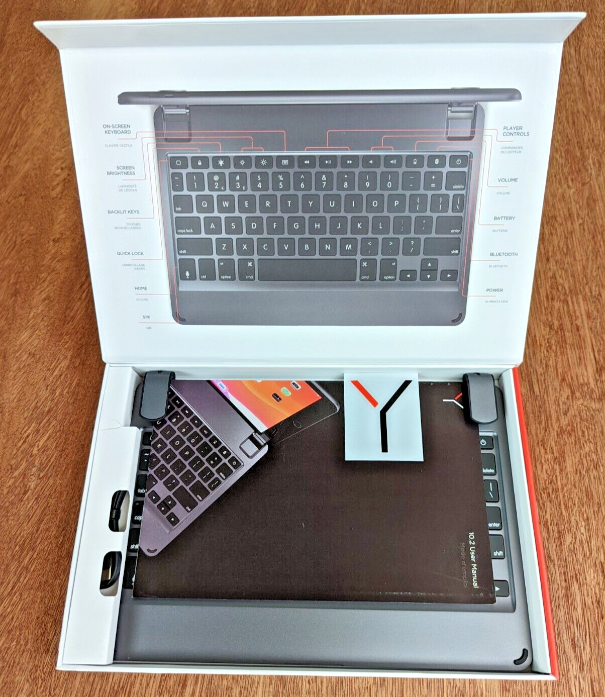 BRYDGE BRY80022 Wireless Keyboard for 10.2″ iPad, Backlit Bluetooth, Space Gray