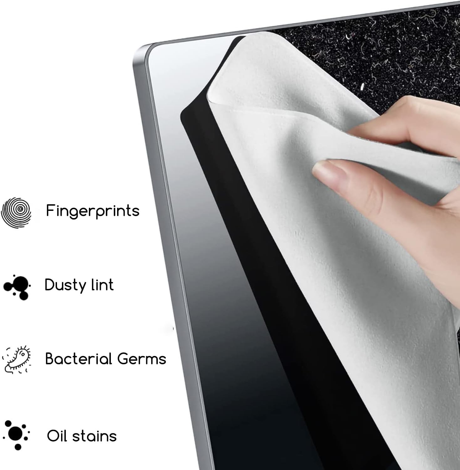 2-Pack Microfiber Cleaning Cloth and Keyboard Protector for 15.6-Inch Laptops