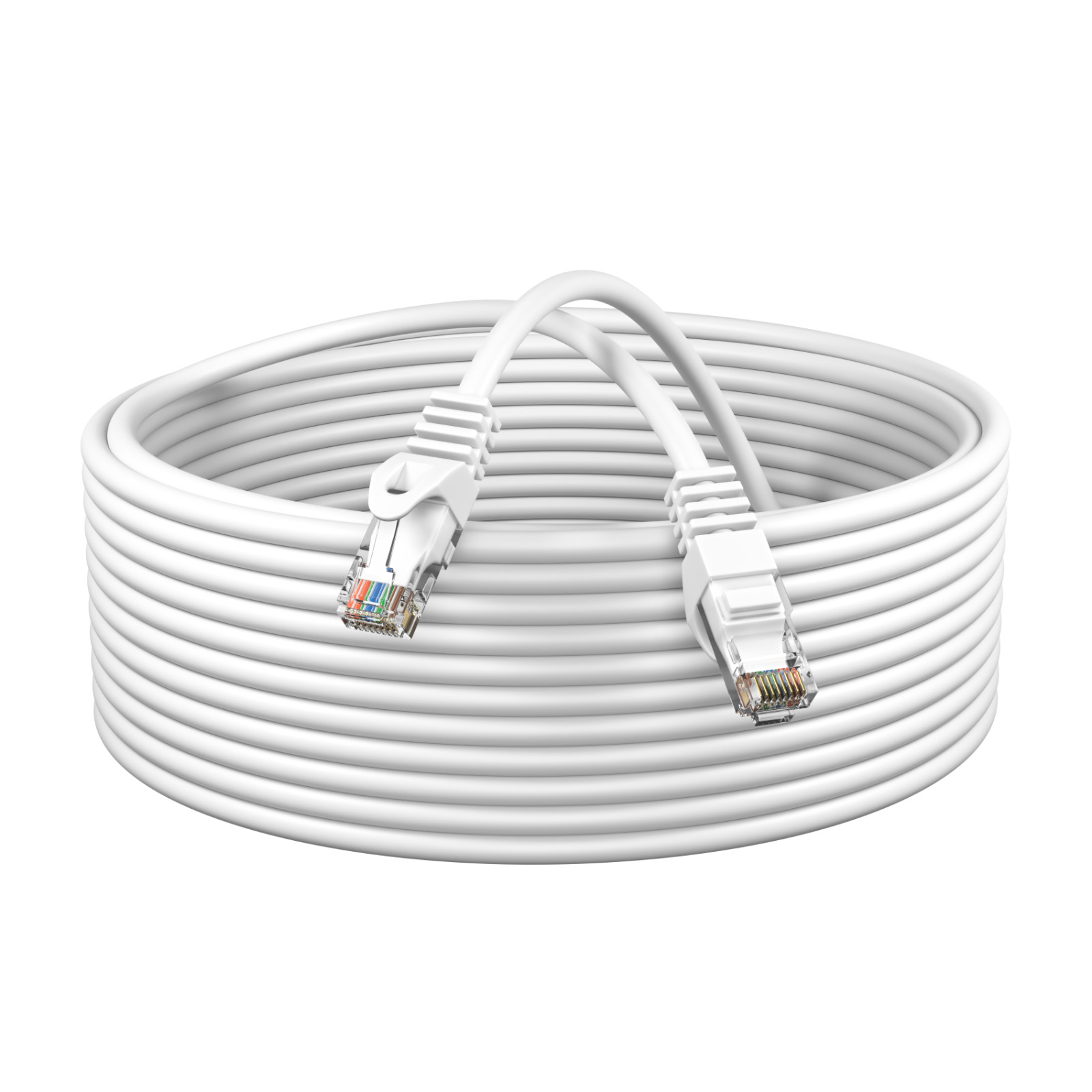 Cat6 White Patch Cord Network Cable Ethernet LAN RJ45 UTP 25FT- 200FT Multi LOT