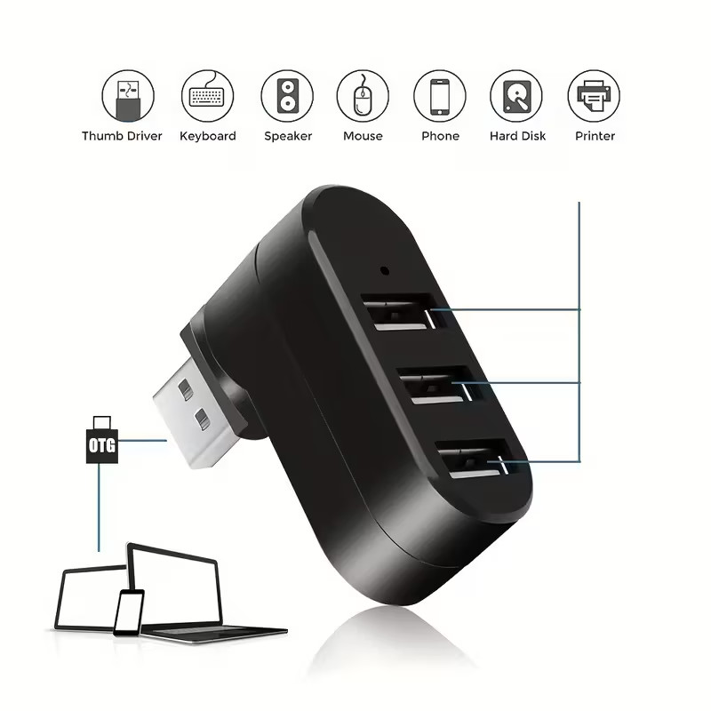 2× 3 Port High Speed USB 3.0 Multi HUB Splitter Expansion Desktop PC Laptop lot