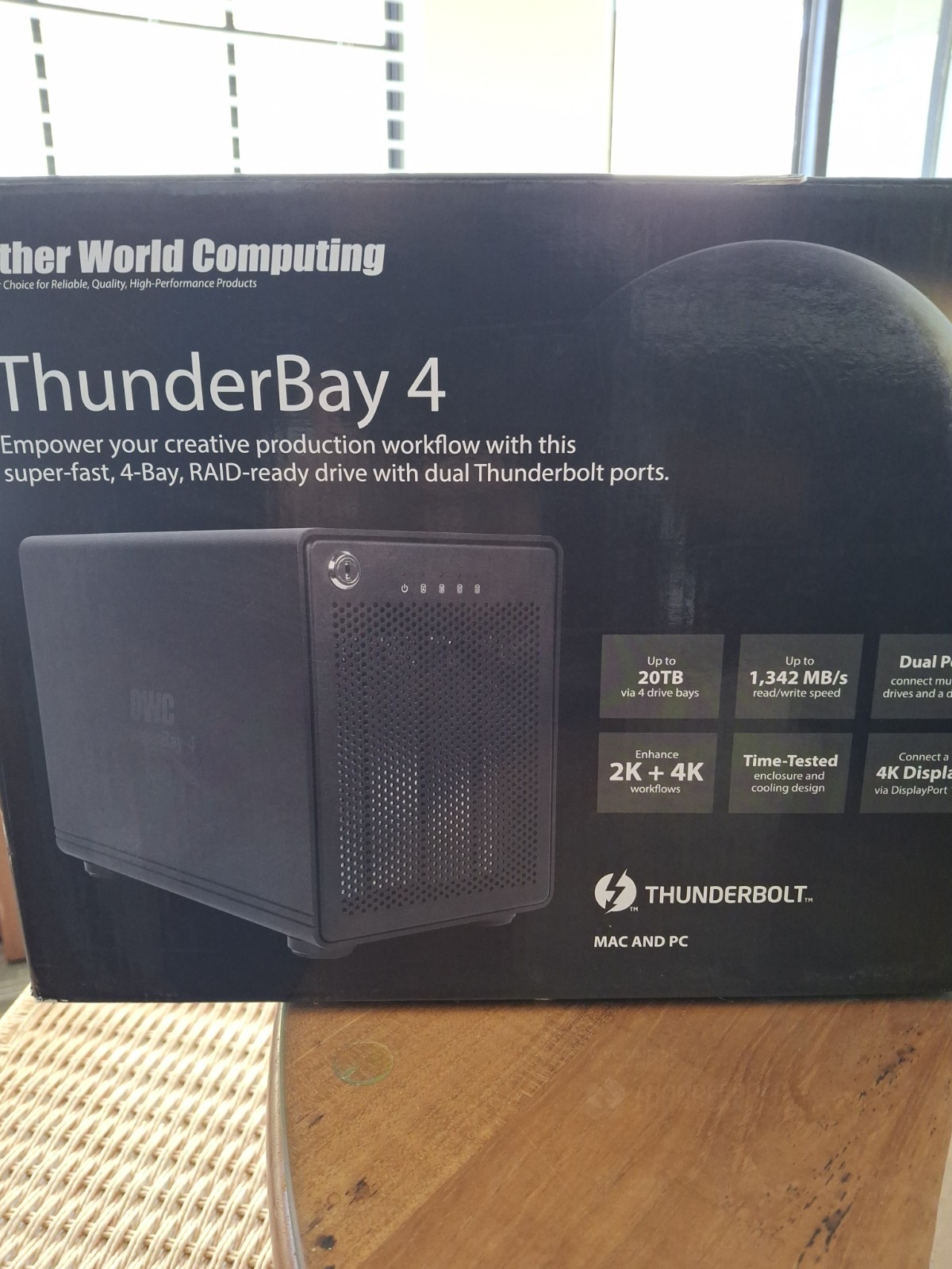 OWC ThunderBay 4 4-Bay Thunderbolt RAID-Ready 3.5in Drive Enclosure Black