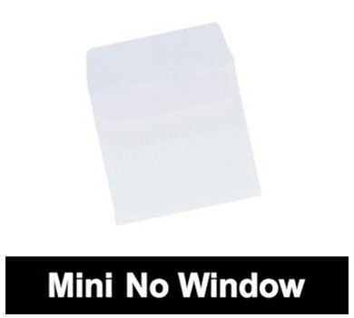 100g White Paper Sleeves Mini CD/DVD No Window with Flap Lot