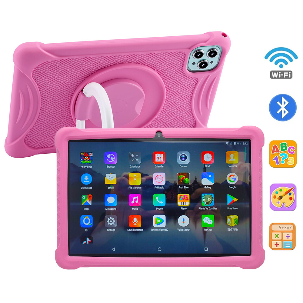 Kids Tablet 10 inch Android 12 Tablet for Kids 4+64GB Bluetooth WiFi Dual Camera