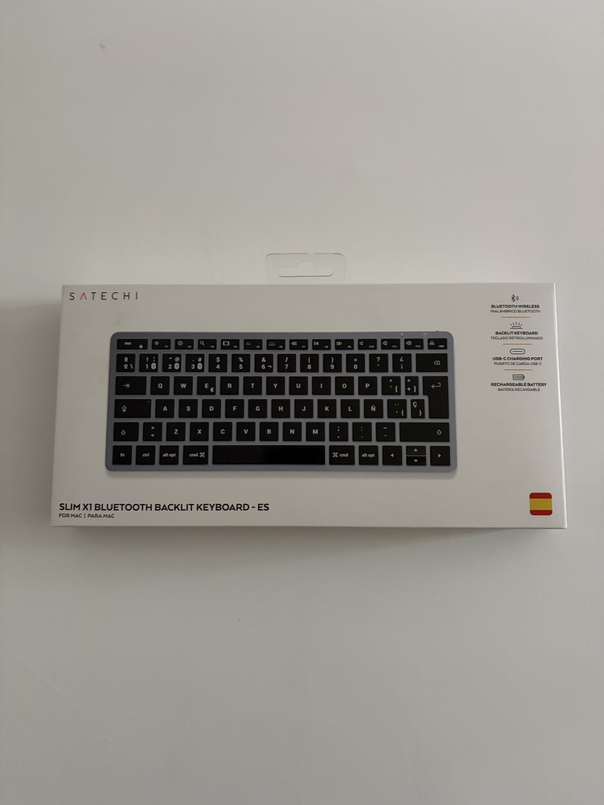 New Satechi Slim X1 Bluetooth Backlit Keyboard ST-BTSX1M – Spanish/Español