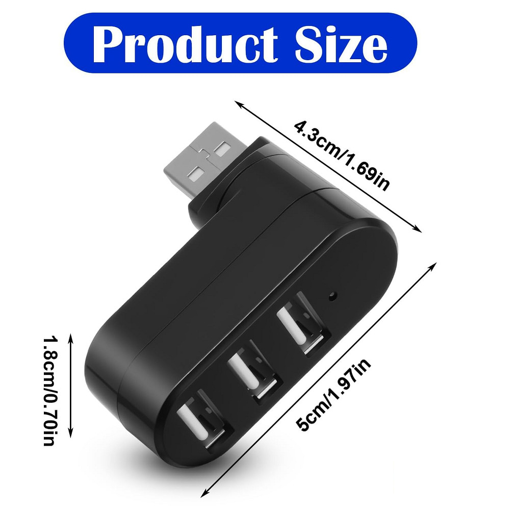 2× 3 Port High Speed USB 3.0 Multi HUB Splitter Expansion Desktop PC Laptop lot