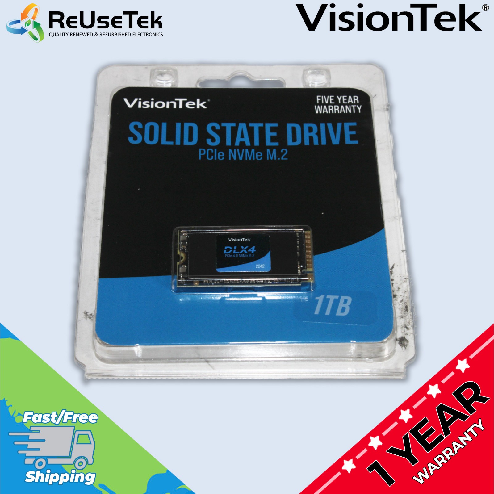 VisionTek DLX4 1TB NVMe M.2 2242 PCIe Gen 4 x 4 Internal SSD 5200MB/s | 901562