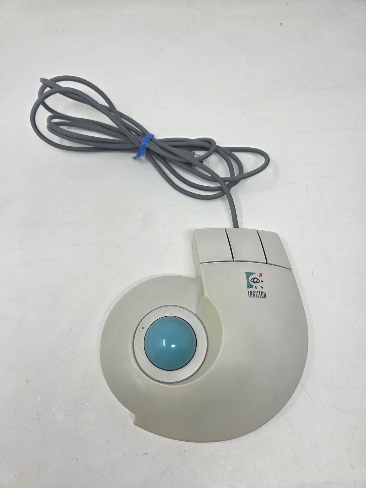 Logitech T-CD2-6F Wired Trackball Trackman Stationary Mouse PS/2 -Untested
