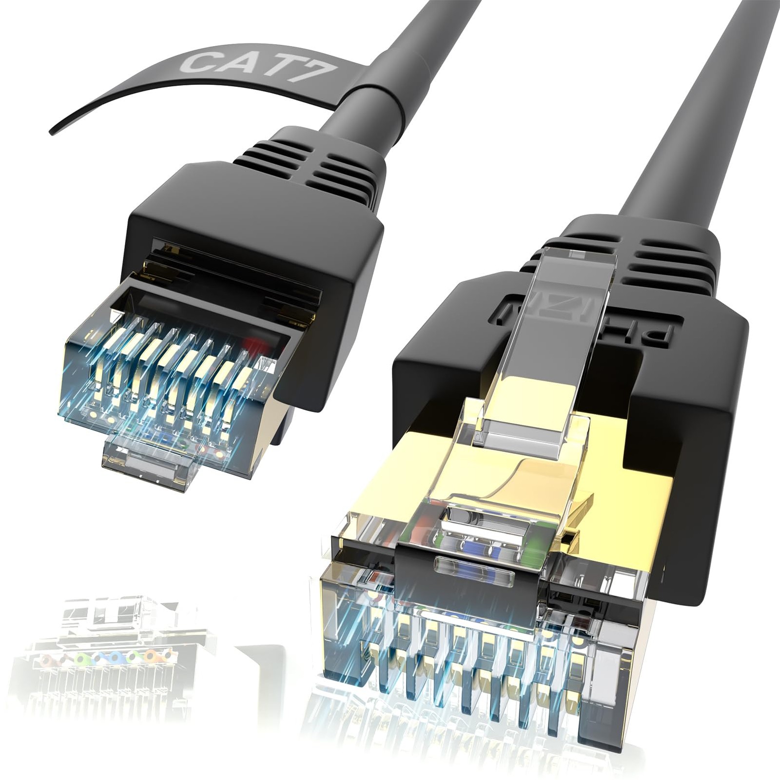 Ethernet Cable 75ftCat7 3Ft 15Ft 25Ft 50Ft 100Ft 125Ft 150Ft 175Ft 200Ft 225F…