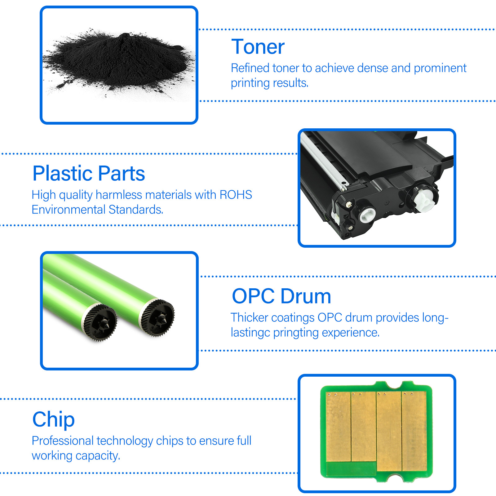 TN830 TN830XL Toner Cartridge for Brother HL-L2460DW DCP-L2640DW MFC-L2820DW