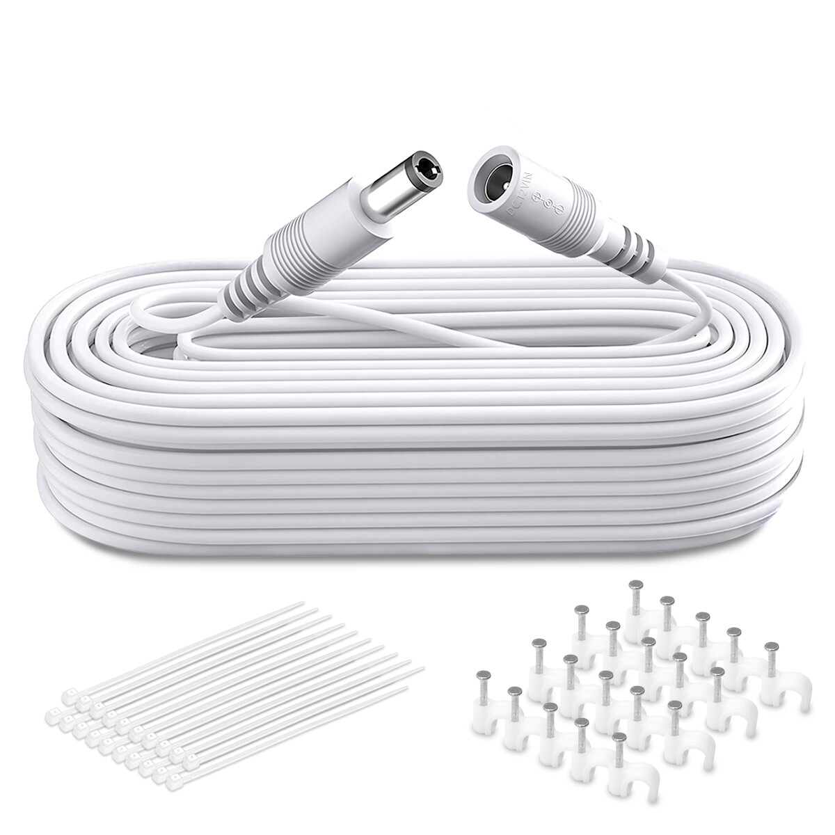 2.1mm 5.5mm 33ft Cord Female Male for CCTV Extension Power Cable 12V Adapter
