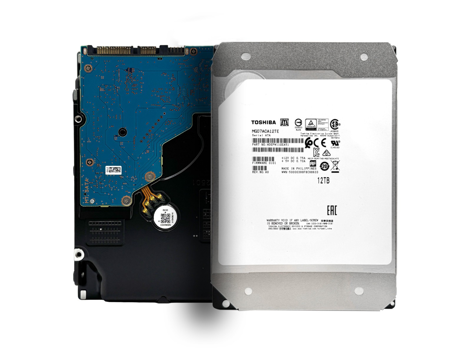 Toshiba 12TB MG07ACA12TE 7200RPM 256MB SATA 6Gb/s 3.5″ Internal Enterprise HDD