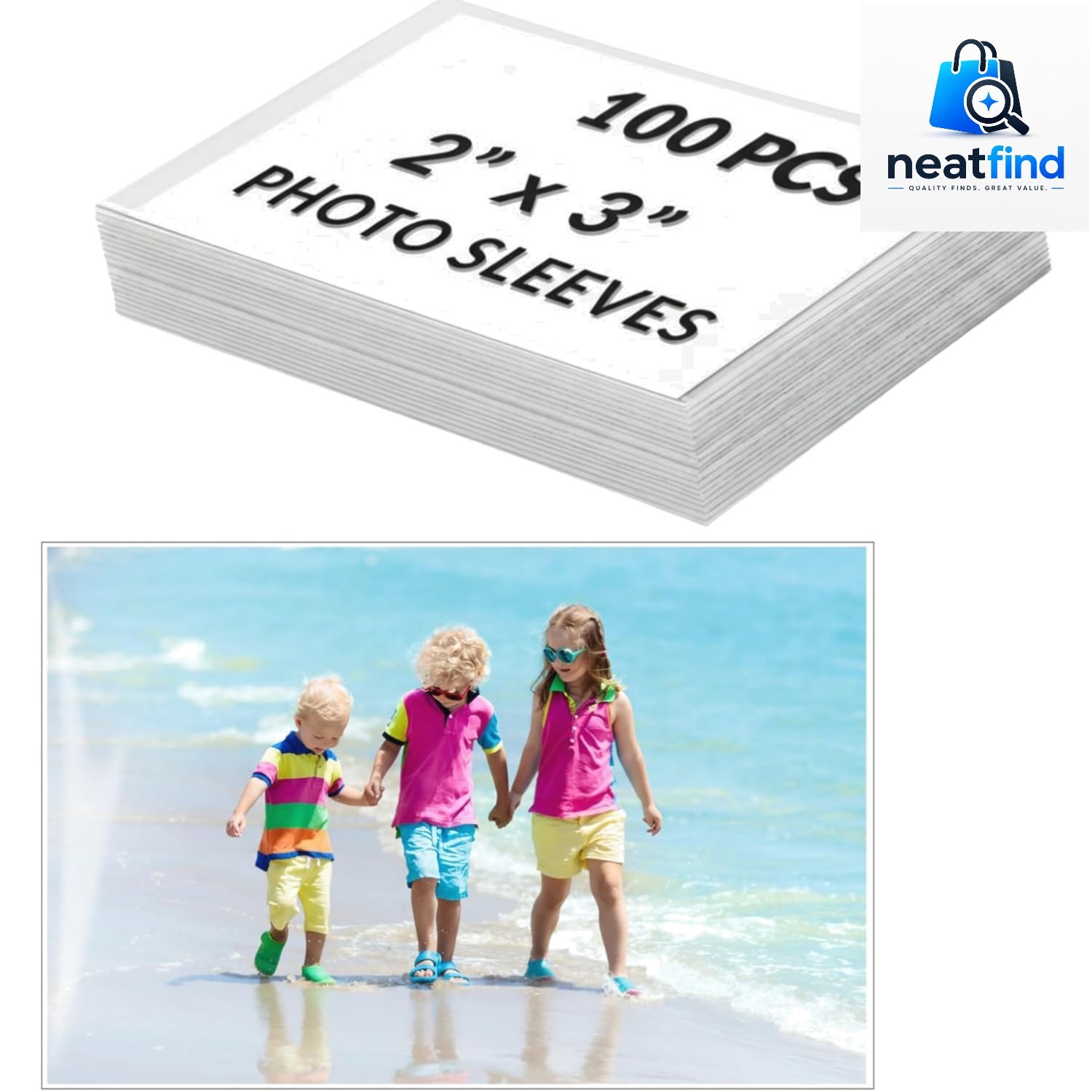 2×3 Photo Sleeves 100 Pcs, Acid-Free Archival Quality – Crystal Clear Photo S…