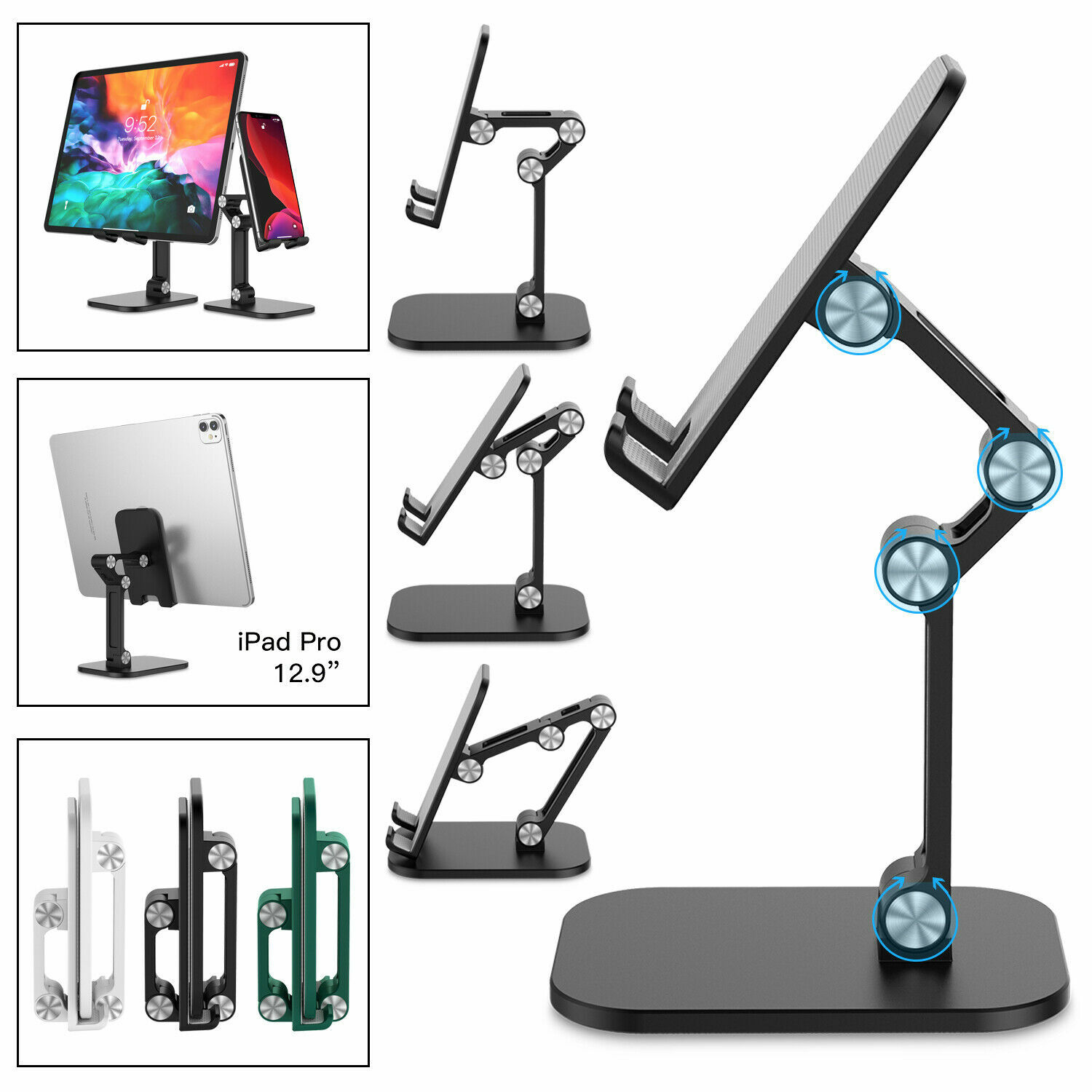 Foldable Tablet Desktop Stand Cell Phone Holder Mount For iPhone Samsung iPads