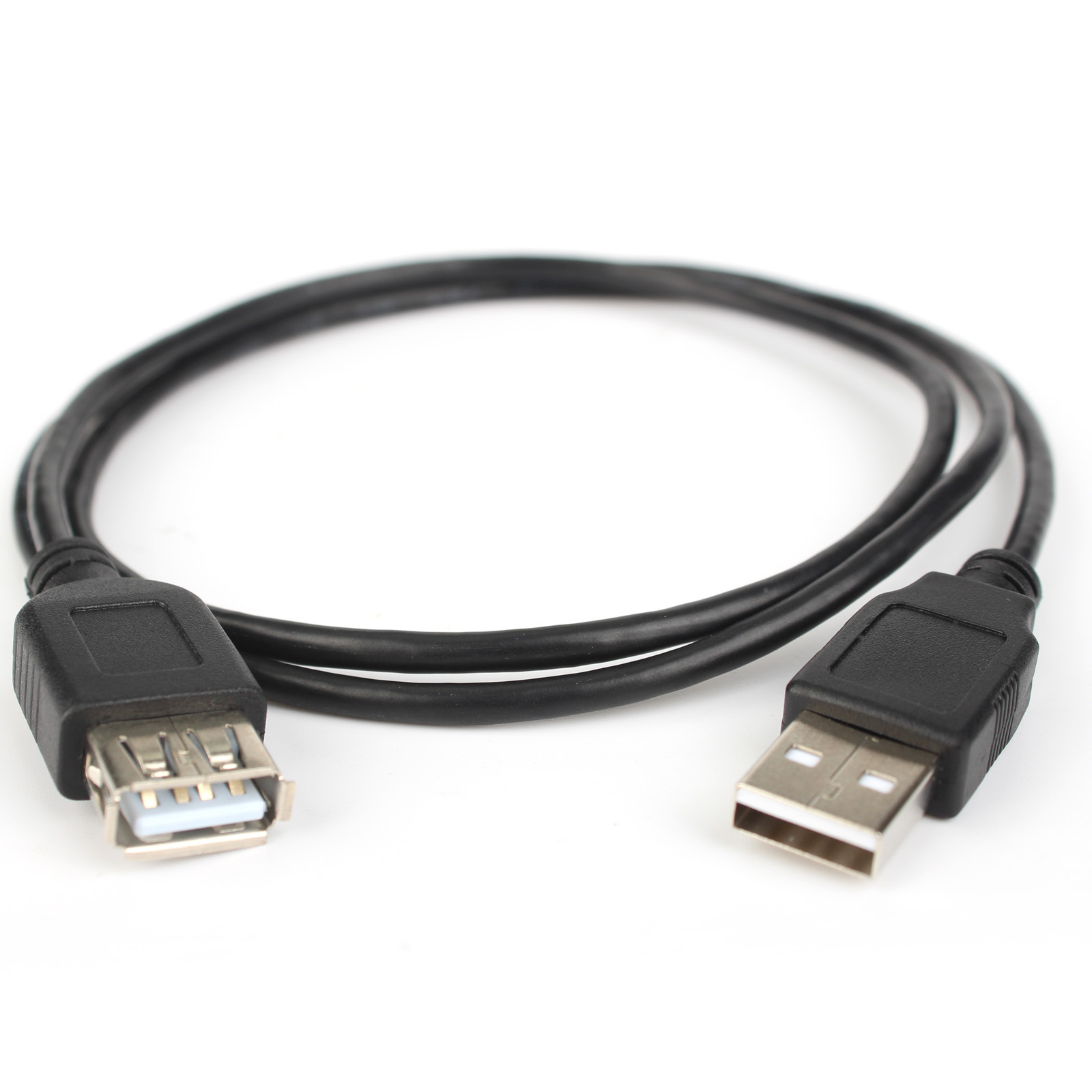 3Ft 6Ft 10FT 15Ft 30Ft Black USB 2.0 A Male M To A Female For Extension Cable