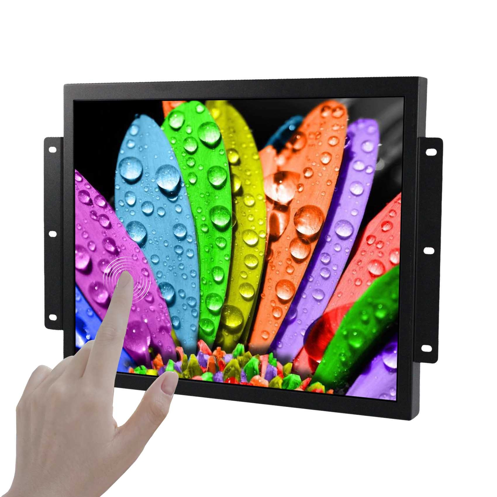 17″ 1280×1024 Industrial Resistive Touch LCD Monitor HDMI VGA DVI Input Port
