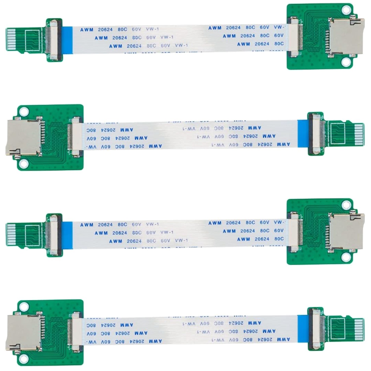 15cm Micro SD Card Extension Cable – Male to Female, 4 Pack