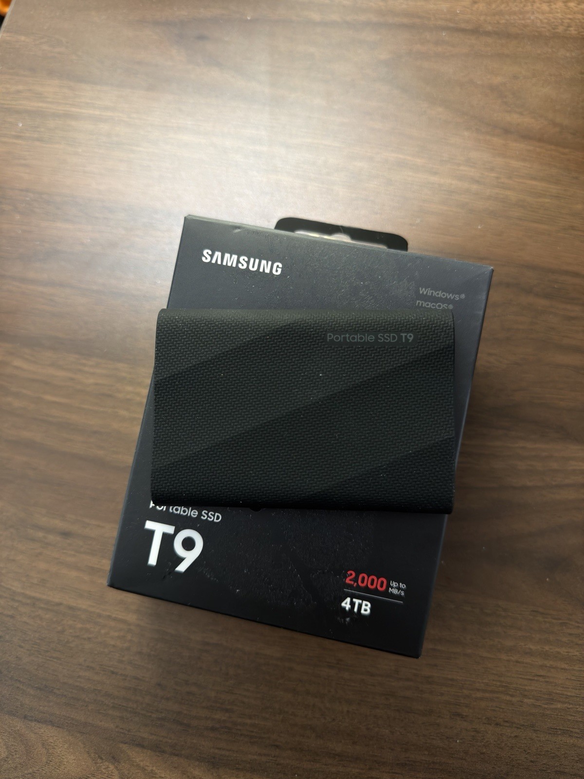 Samsung – T9 Portable SSD 4TB, Up to 2,000MB/s, USB 3.2 Gen2 Black MU-PG4T0B/AM